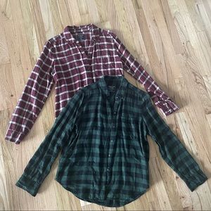 Bundle of Abercrombie & Fitch Flannel Shirts - size Medium